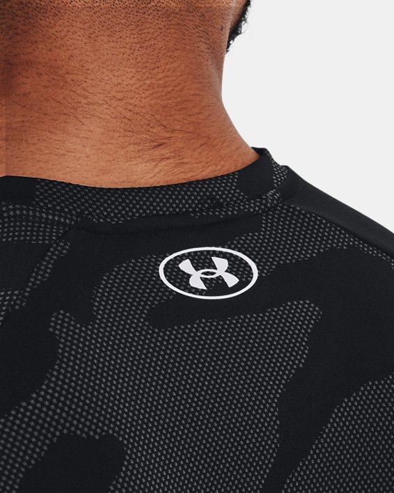 Men's UA Velocity Jacquard Short Sleeve, Black, pdpMainDesktop image number 3